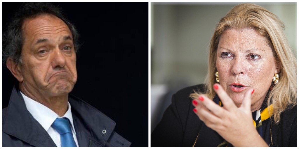 Por qué Carrió apunta contra Scioli (pero ella no dispara)