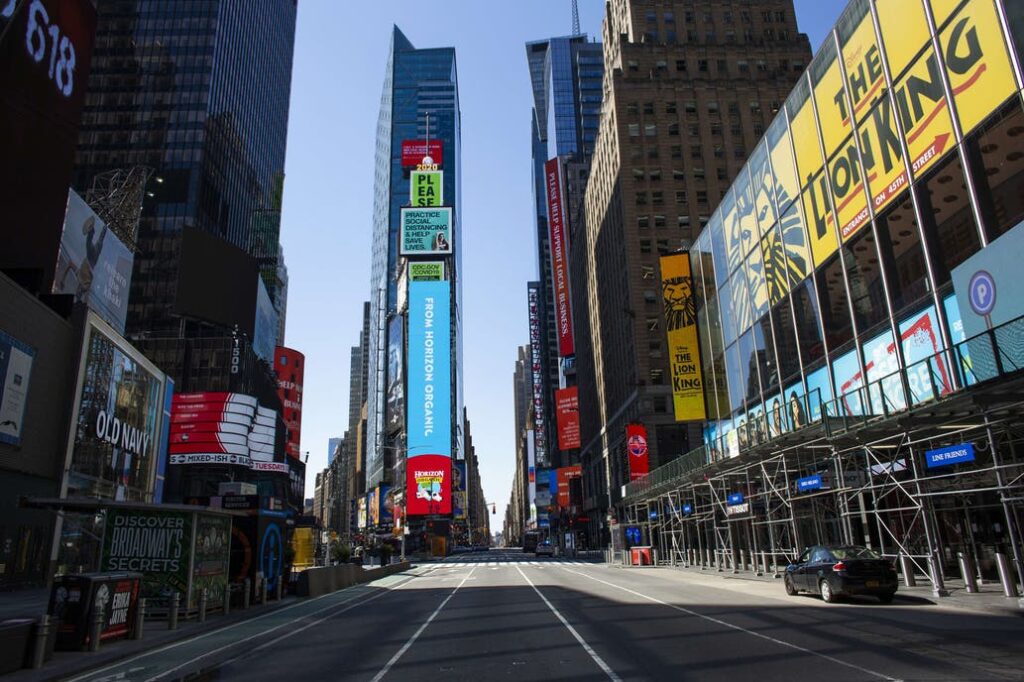 Times Square: por el coronavirus, un año nuevo distinto