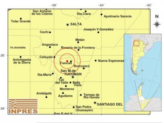 Tucumán sufrió un sismo de 5.7 grados en la escala Richter