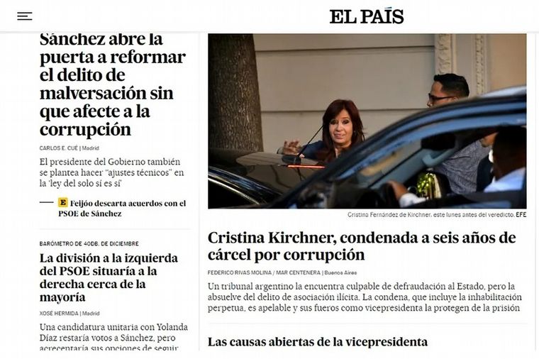 sentencia a Cristina