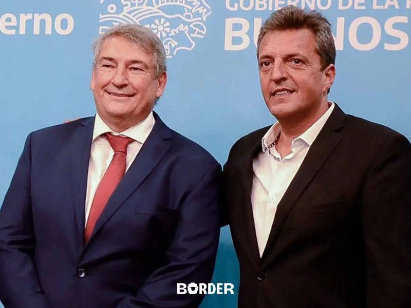 Massa con Jorge D'Onofrio, el ex ministro de Transporte investigado por corrupción