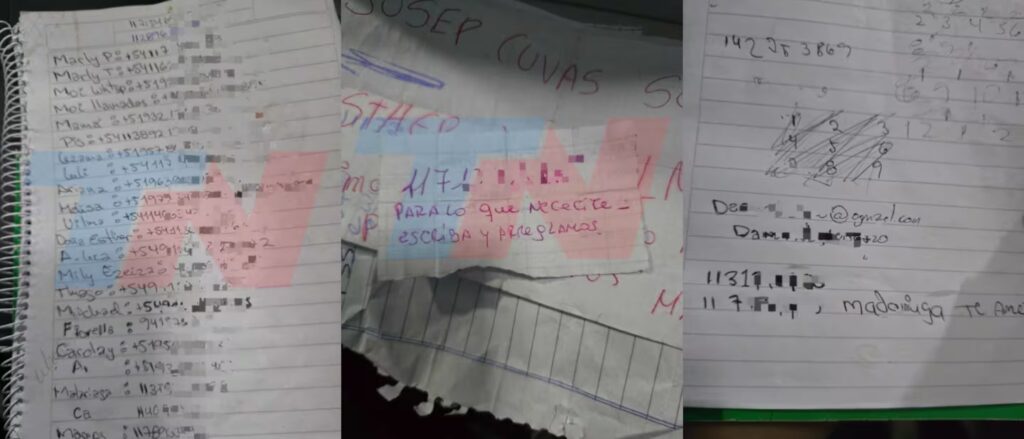 las anotaciones del "Señor Jota". (Captura TN).